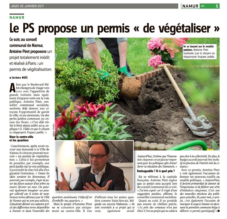 Antoine Piret; Namur; PS Namur